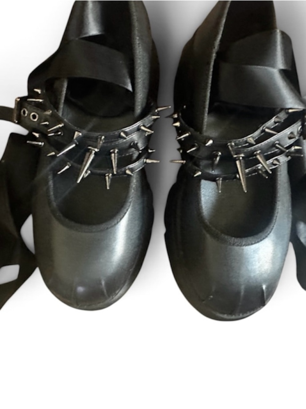 Dolls Kill Black Spiked Mary Jane Women's Flats